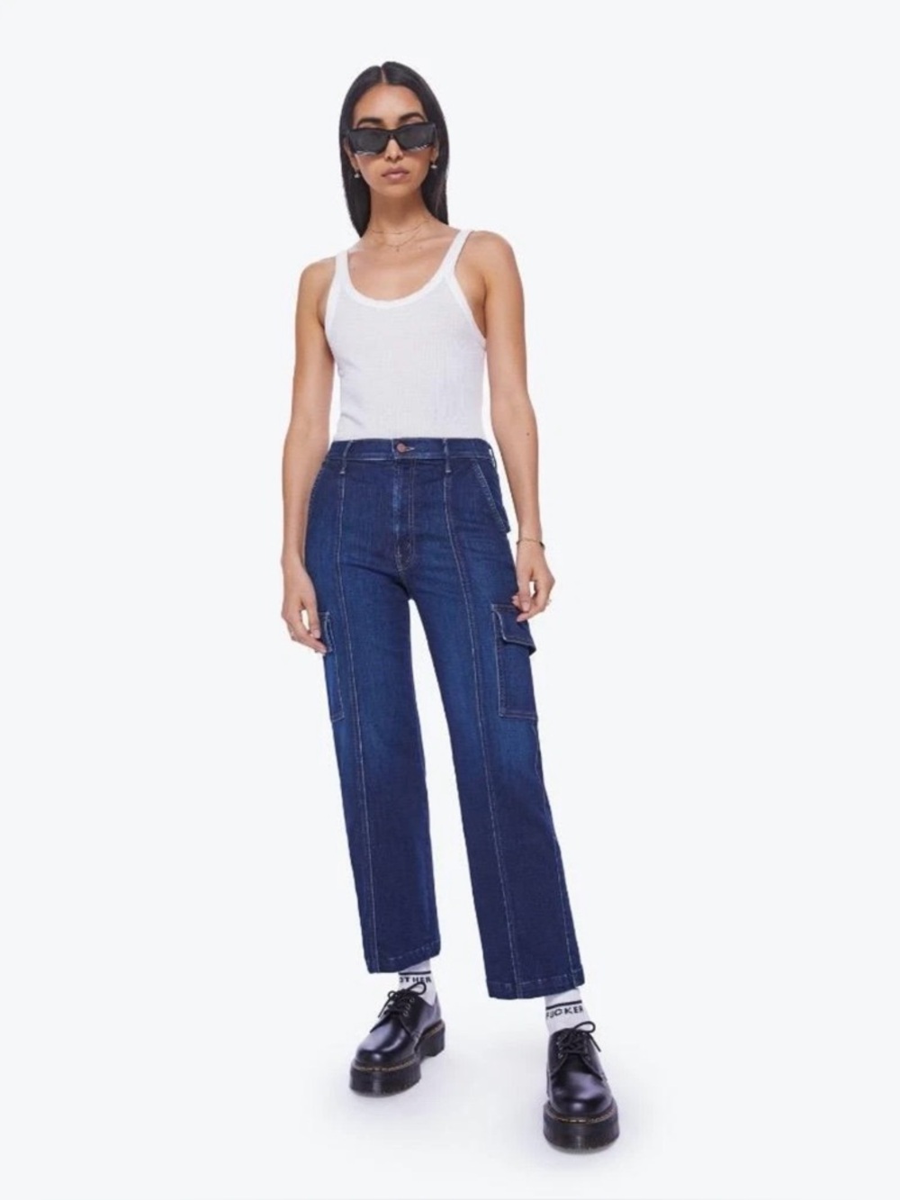 Mother The Rambler Crop Cargo Jeans Size 30